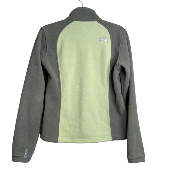 The North Face Fleece Two-Toned Green Full Zip Jacket Women's Size Small Regular - Picture 2 of 12